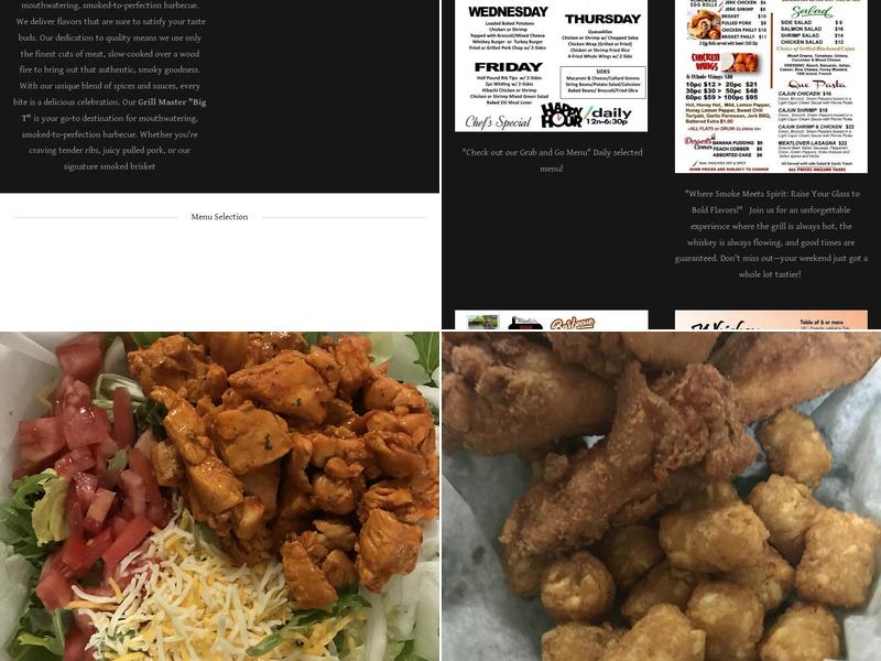 Whiskey BB Que Menu