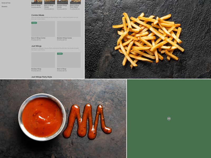 It's Just Wings Menu