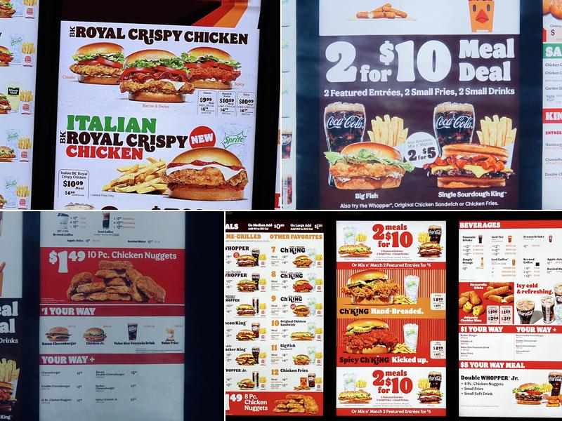 Burger King Menu