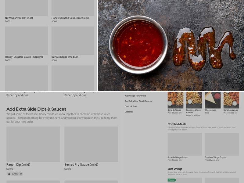 It's Just Wings Menu