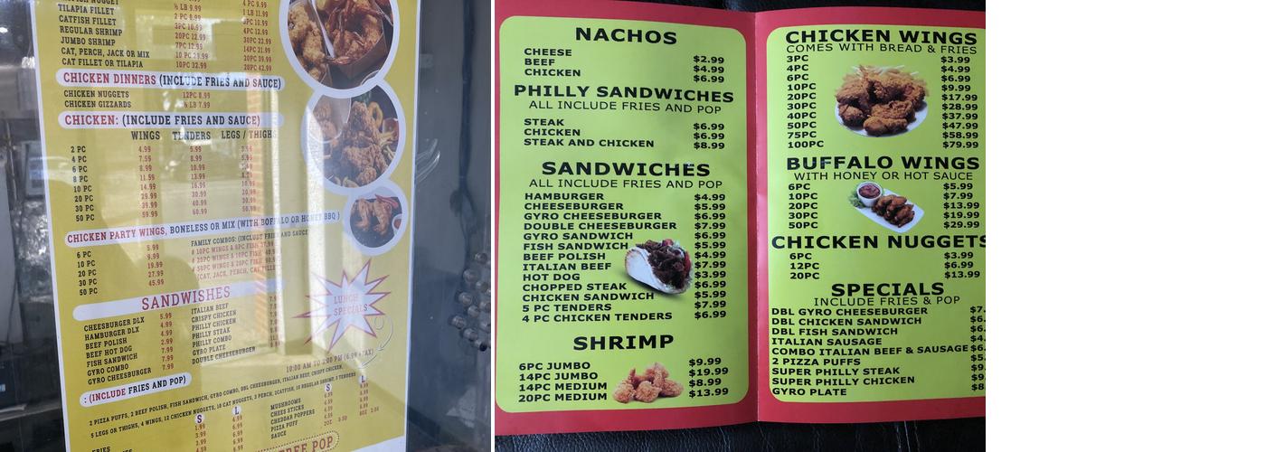 Westside Restaurant Menu