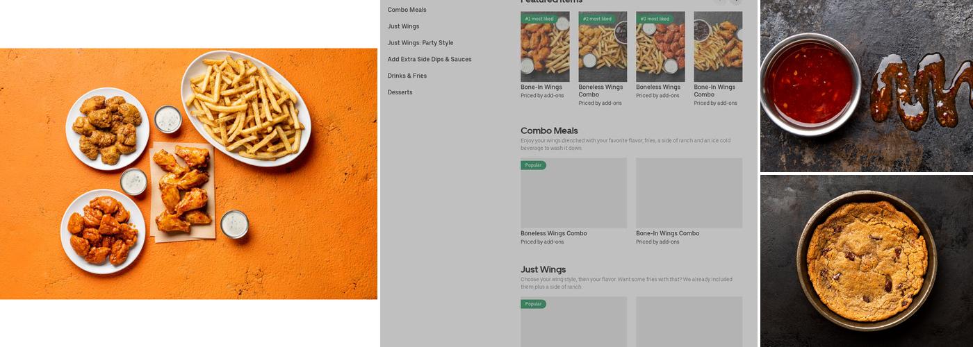 It's Just Wings Menu