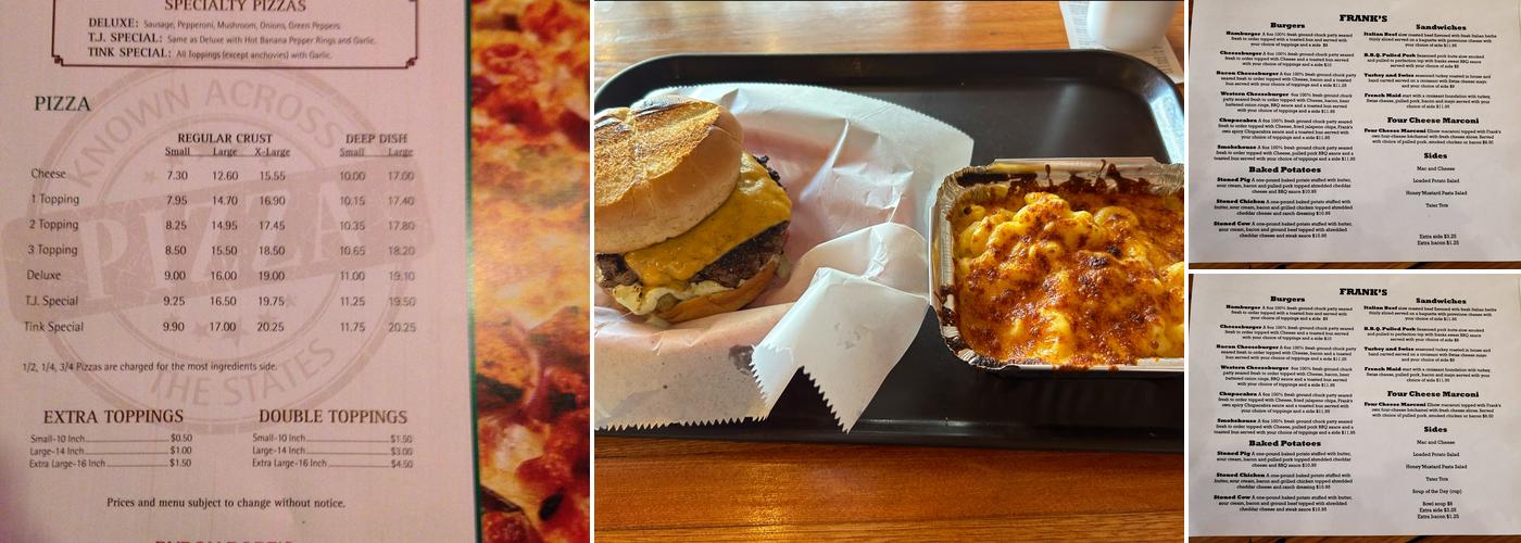 Frank's Restaurant Menu