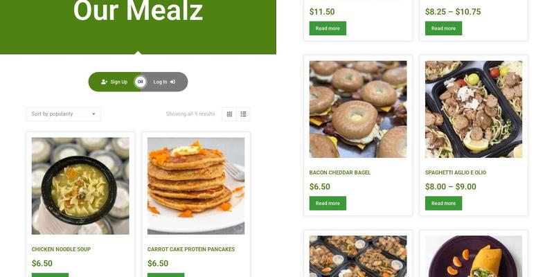 Meal Prep Proz, LLC Menu
