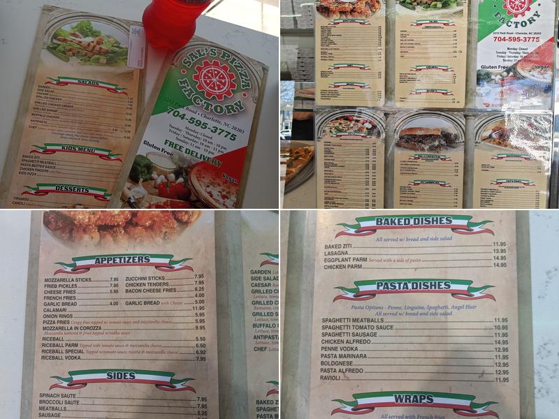 Sal’s Pizza Factory Menu