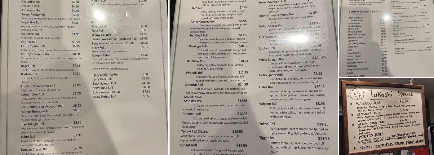 Takashi Menu