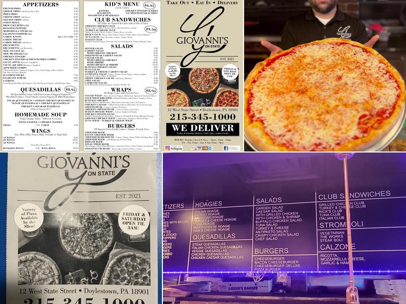 Giovanni's on State Menu