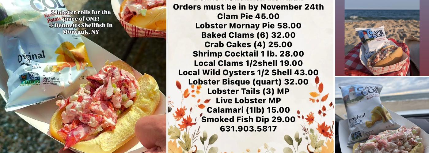 Bennett Shellfish Menu