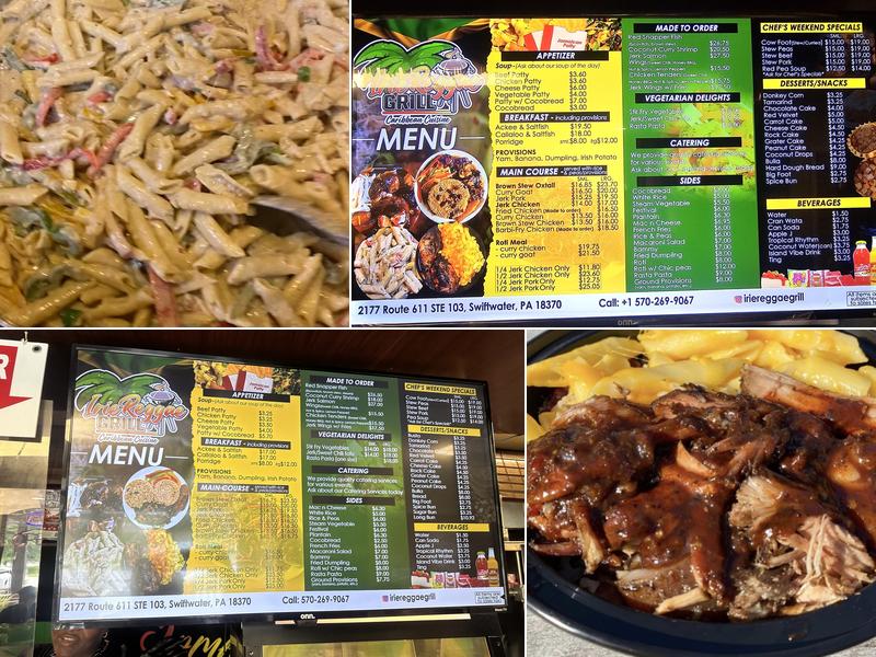 Irie Reggae Grill (Formerly Tropical Flare Restaurant) Menu