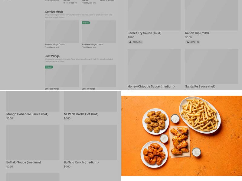 It's Just Wings Menu