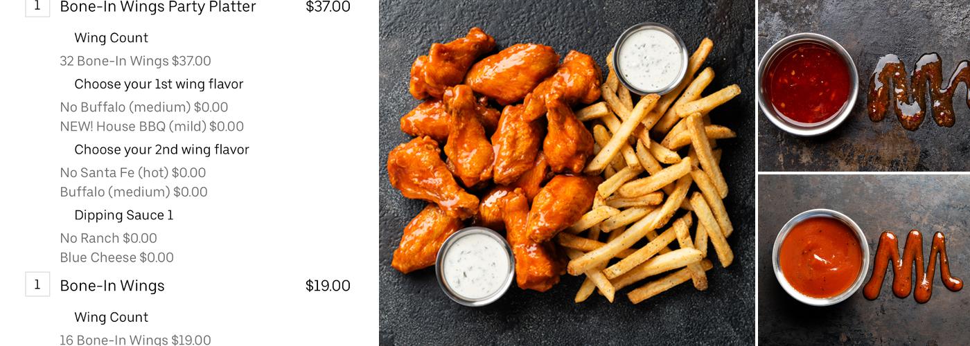 It's Just Wings Menu