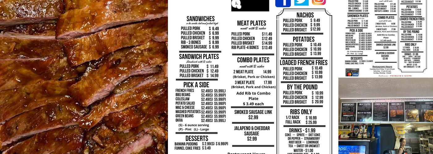 Bama Bob's BBQ Menu