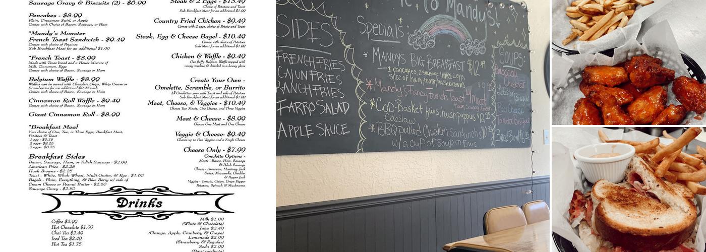 Mandy's Diner Menu