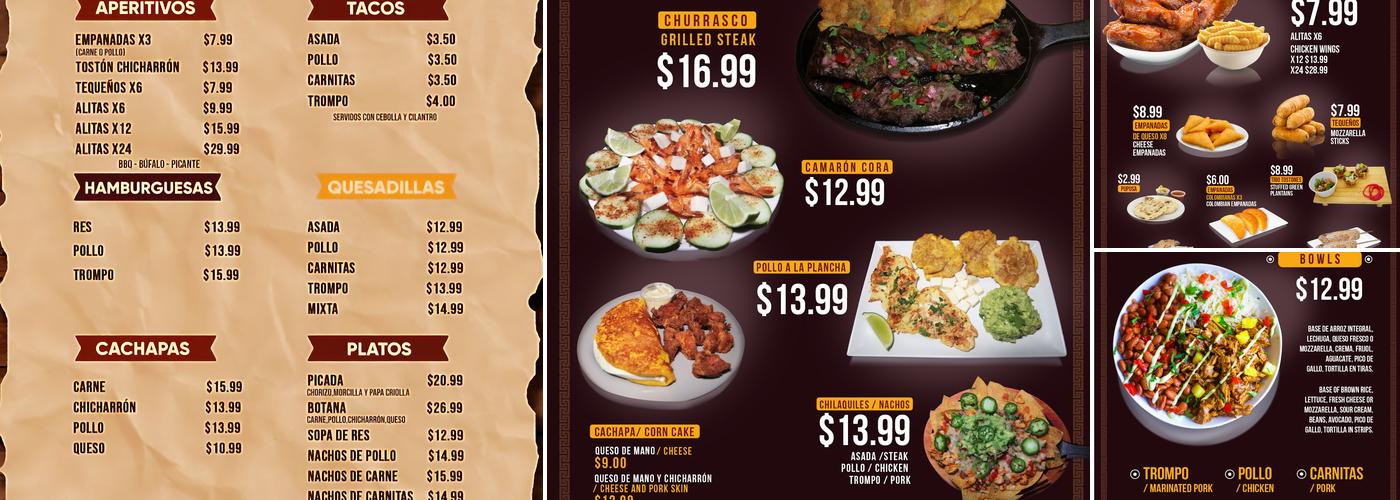 Tacos Bar Menu