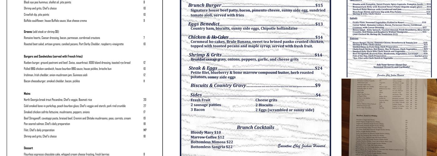 Marrow 41 Menu