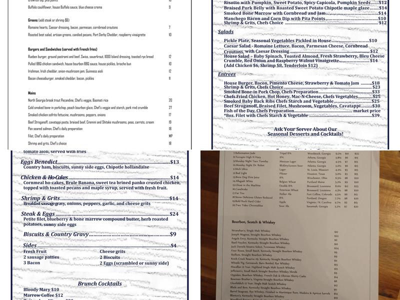 Marrow 41 Menu