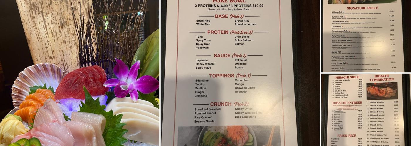 U House （Sushi,Cajun seafood ） Menu