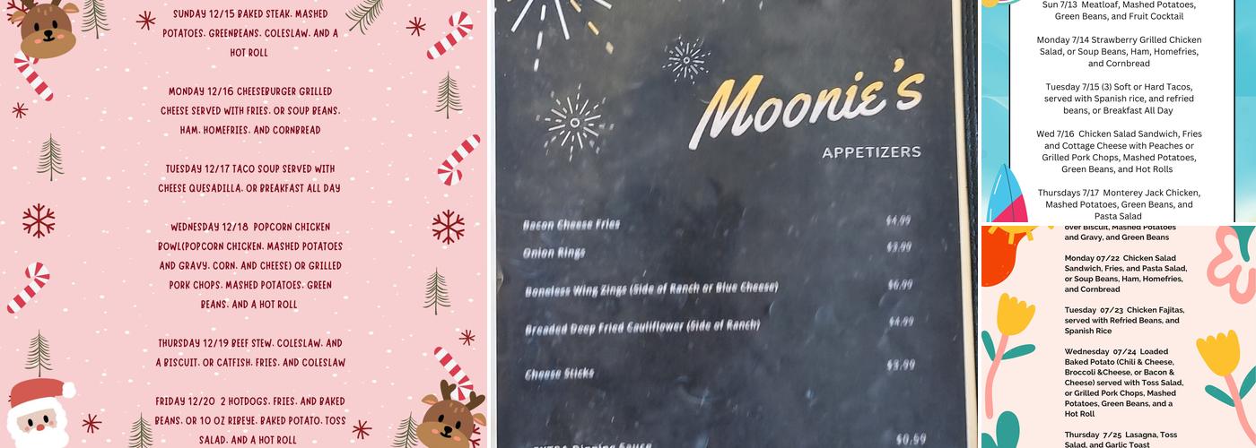 Moonie's Menu