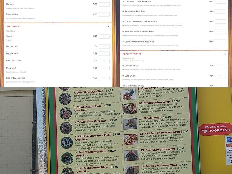 Halal Spice Menu