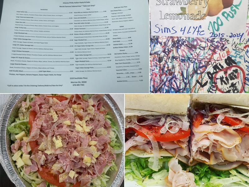 Atlanta Philly Italian Pasta & Subs Menu