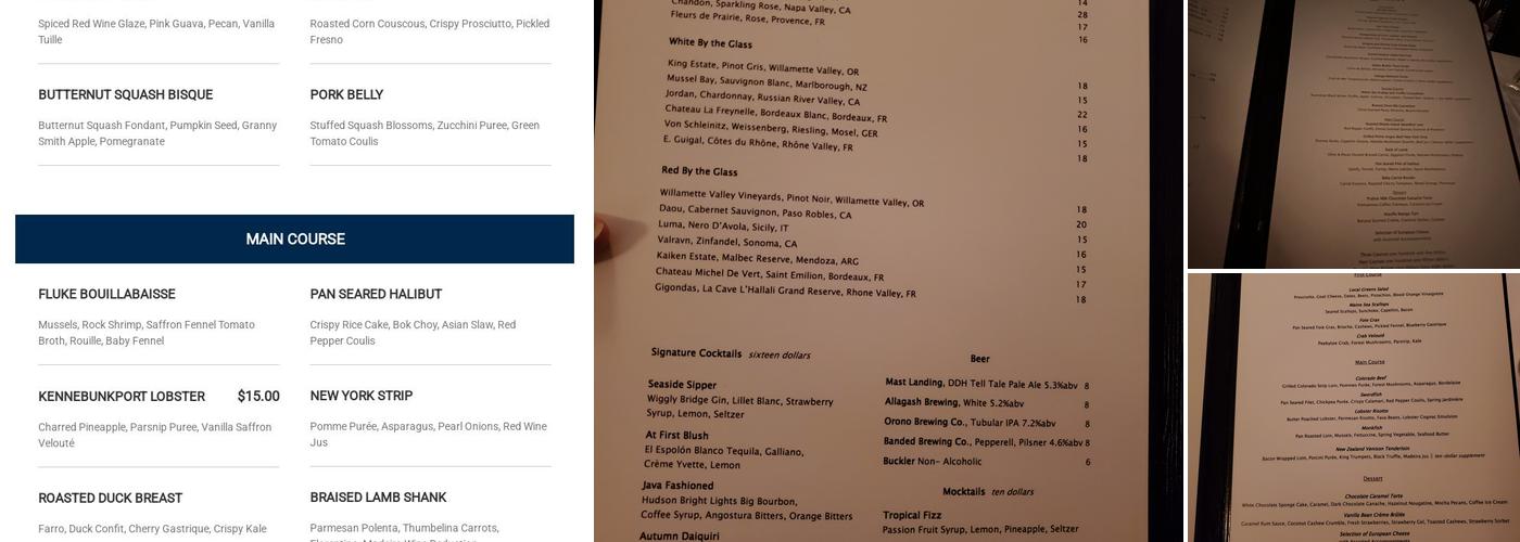 Ocean Restaurant Menu