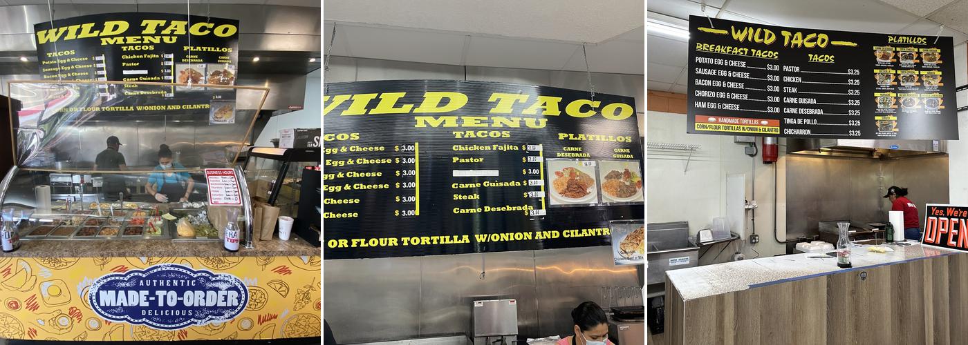 Wild Taco Menu