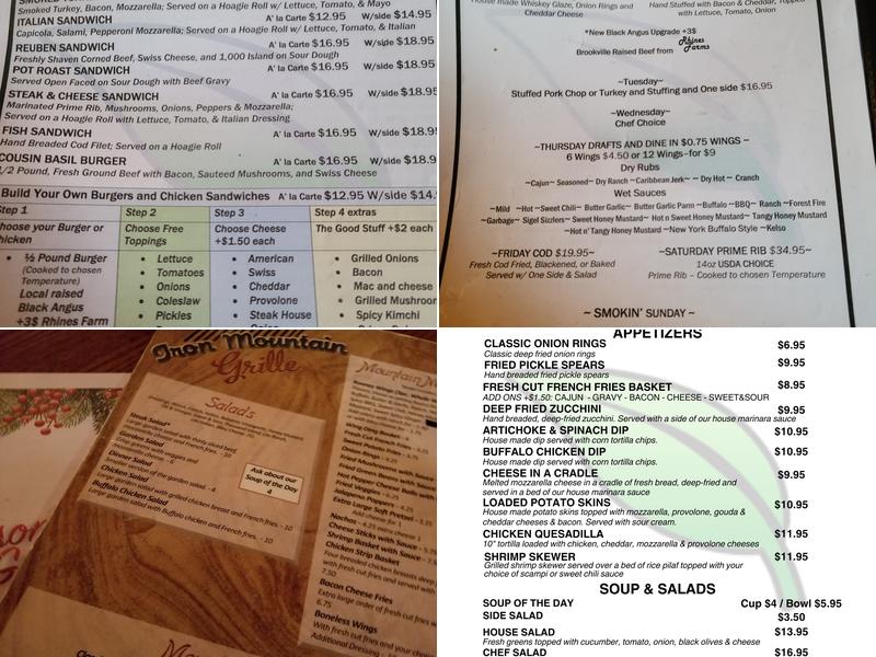Cousin Basils Menu