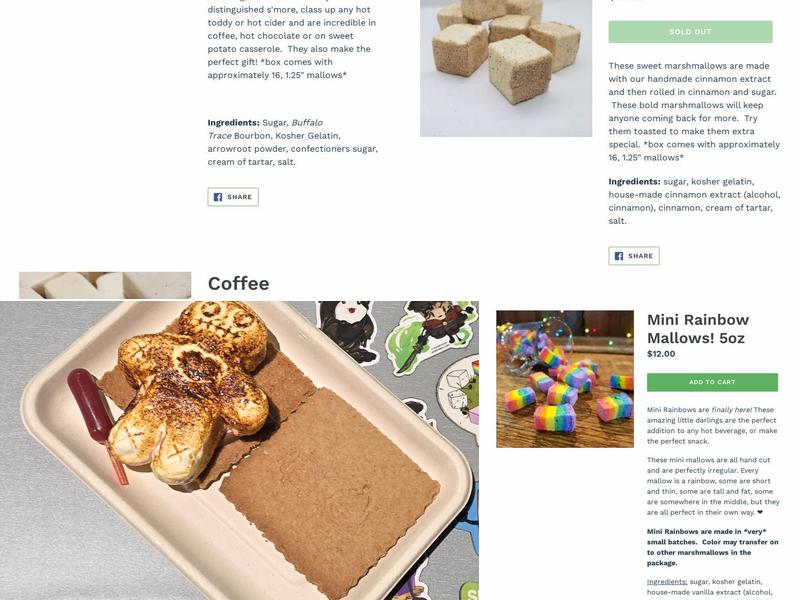 Sugar Rush Marshmallows Menu