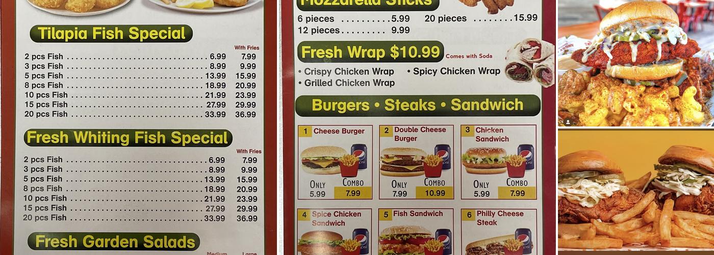 Crown chicken and gyro Menu