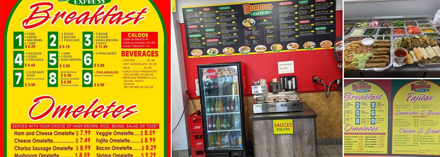 Burrito Express Pooler Menu