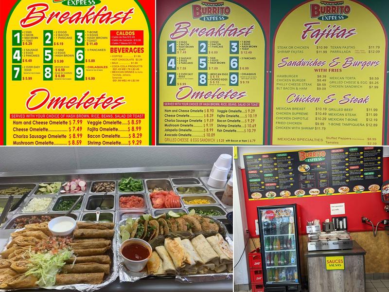 Burrito Express Pooler Menu