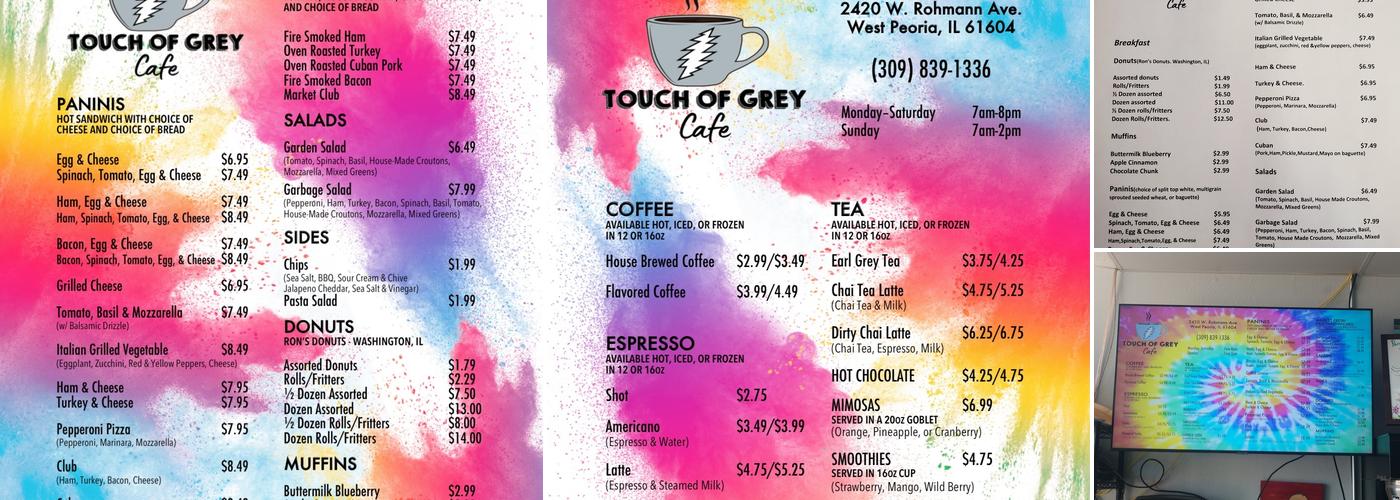 Touch Of Grey Cafe Menu