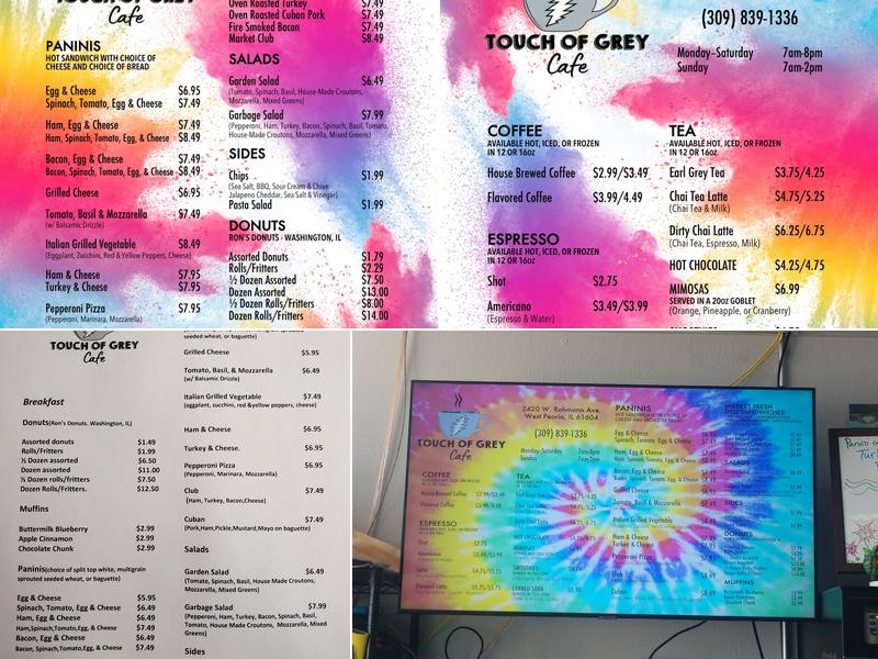 Touch Of Grey Cafe Menu
