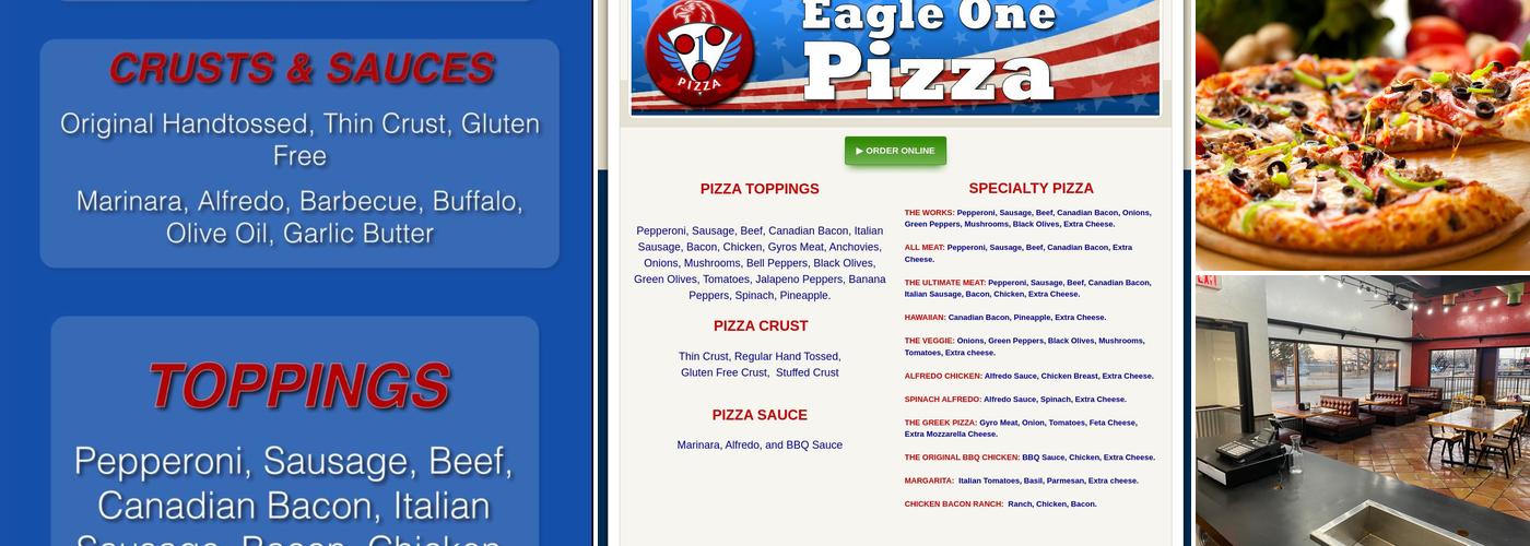 eagle one pizza holdenville Menu