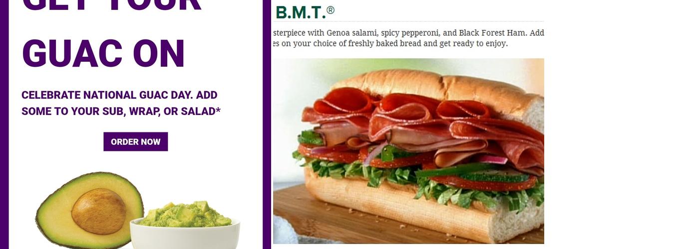 Subway Menu