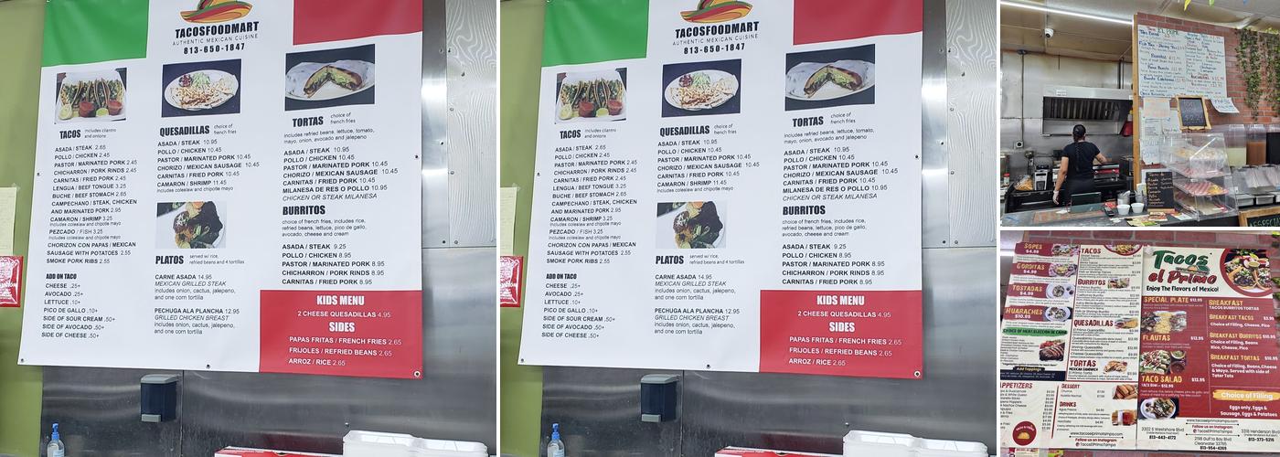 Tacos El Primo - Authentic Mexican Grill Menu