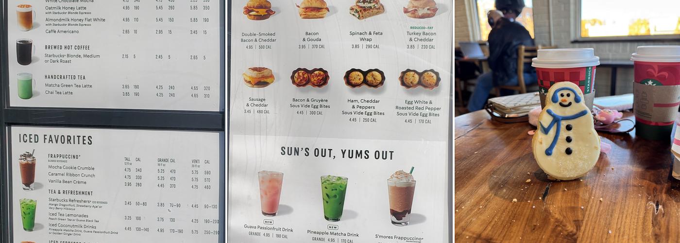 Starbucks Menu