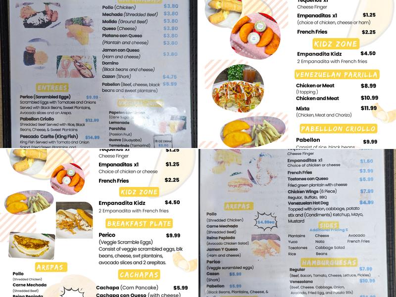 El Empanadazo Menu