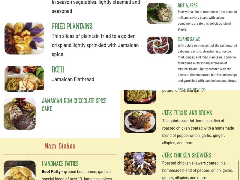 Rasta Mamas Kitchen catering (Jamaican Food) Menu