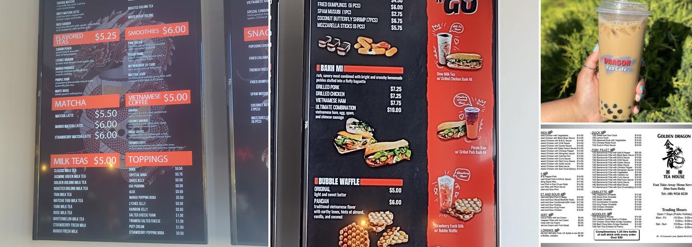 Dragon Tea Cafe Menu