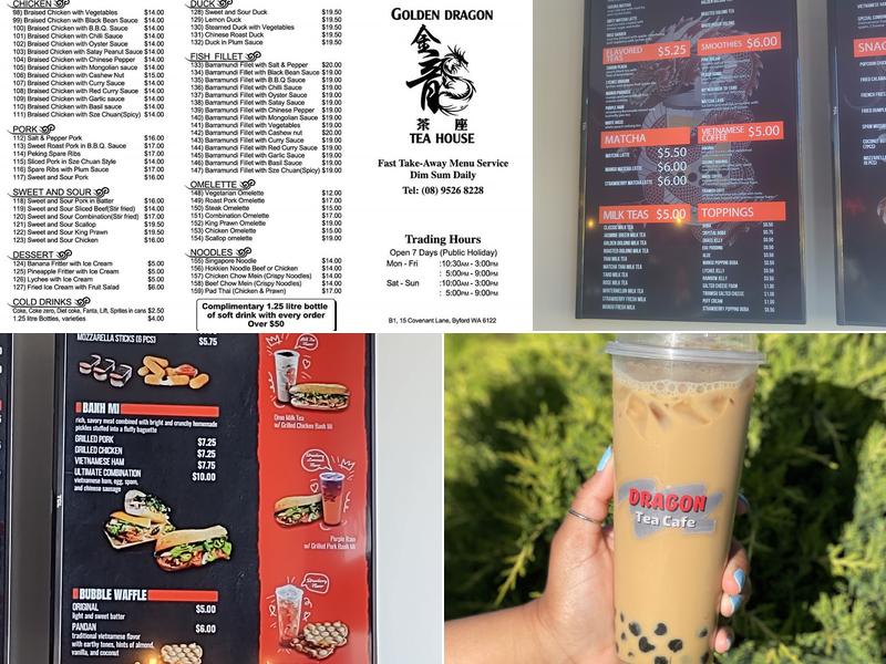 Dragon Tea Cafe Menu