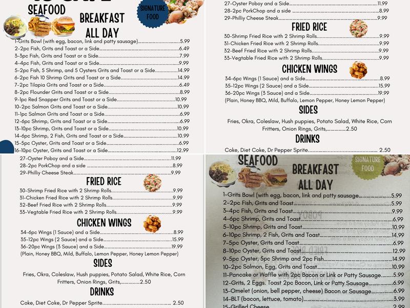 45 CAFE Menu