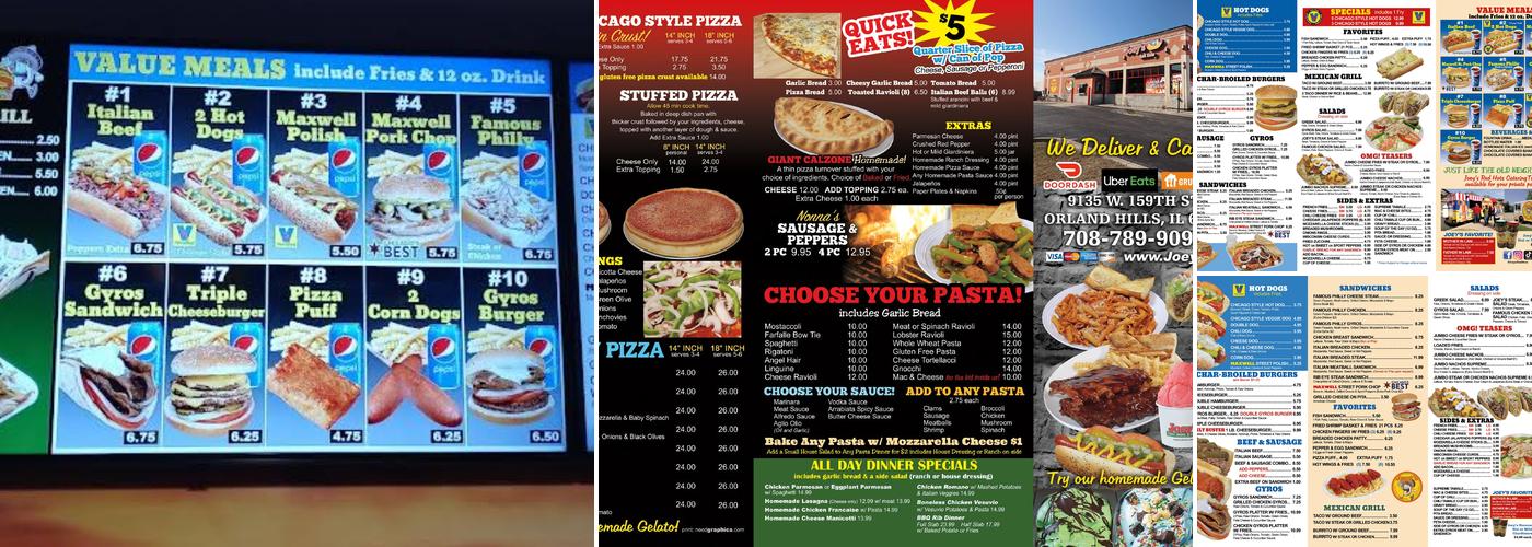 Joey's Crest Hill Menu