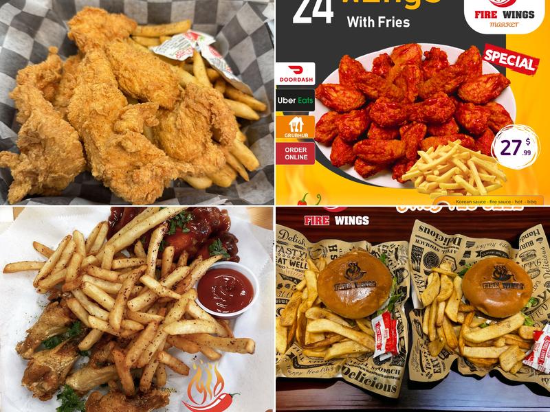 Fire Wings Market Menu