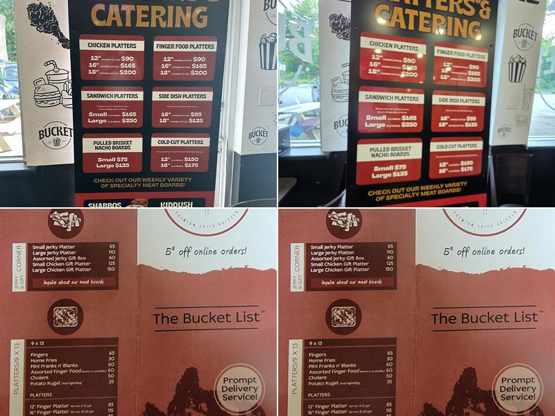 The Bucket Menu