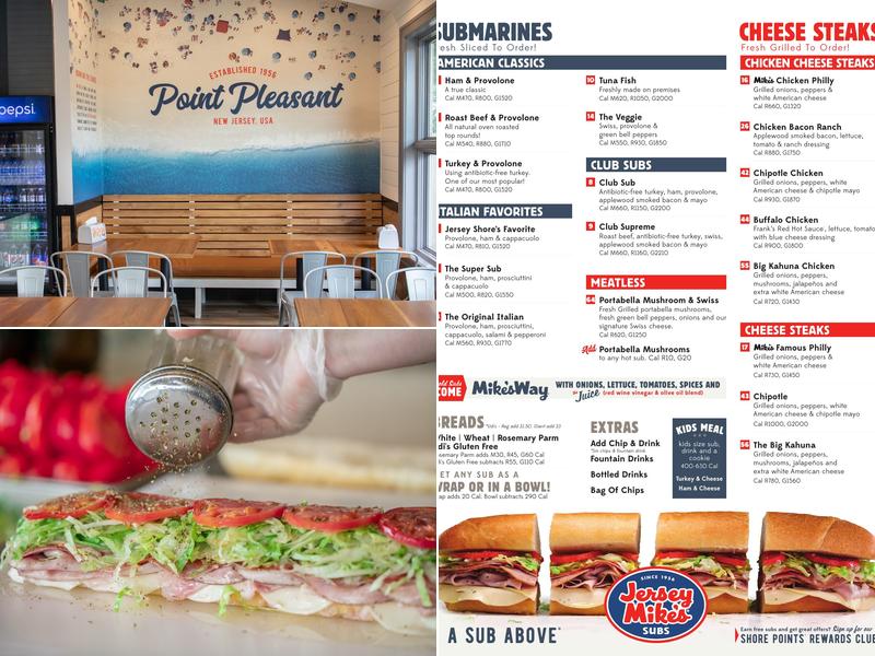 Jersey Mike's Subs Menu