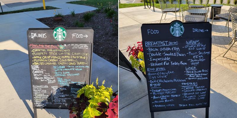 Starbucks Menu