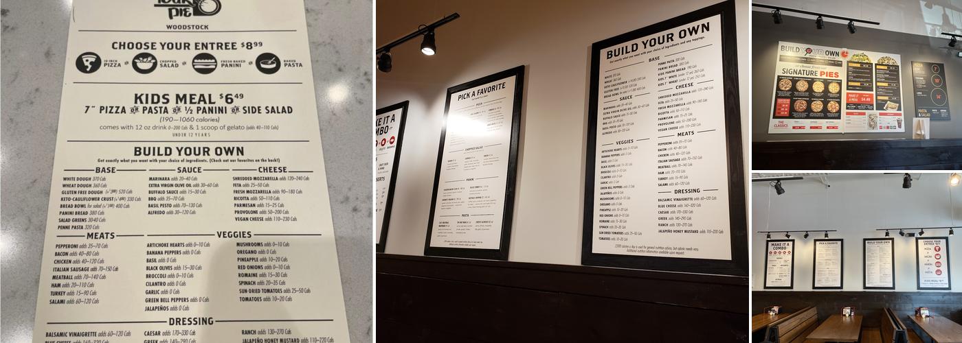 Your Pie Pizza Menu