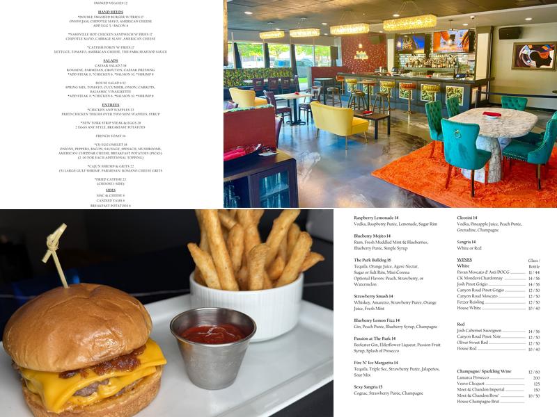 The Park Supper Club Menu