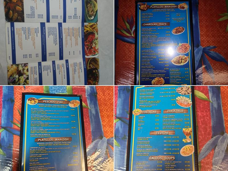 Maya's Nayarit Restaurant Menu
